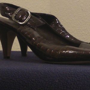 Brown Snake Skin Heels